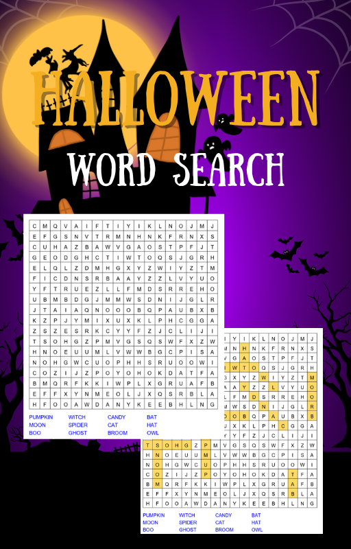 Halloween Word Search For Kids 2025 Preview