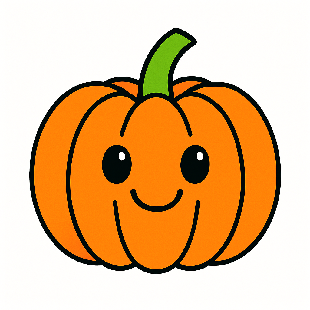 Colored Example - Pumpkin Coloring Page for Toddlers