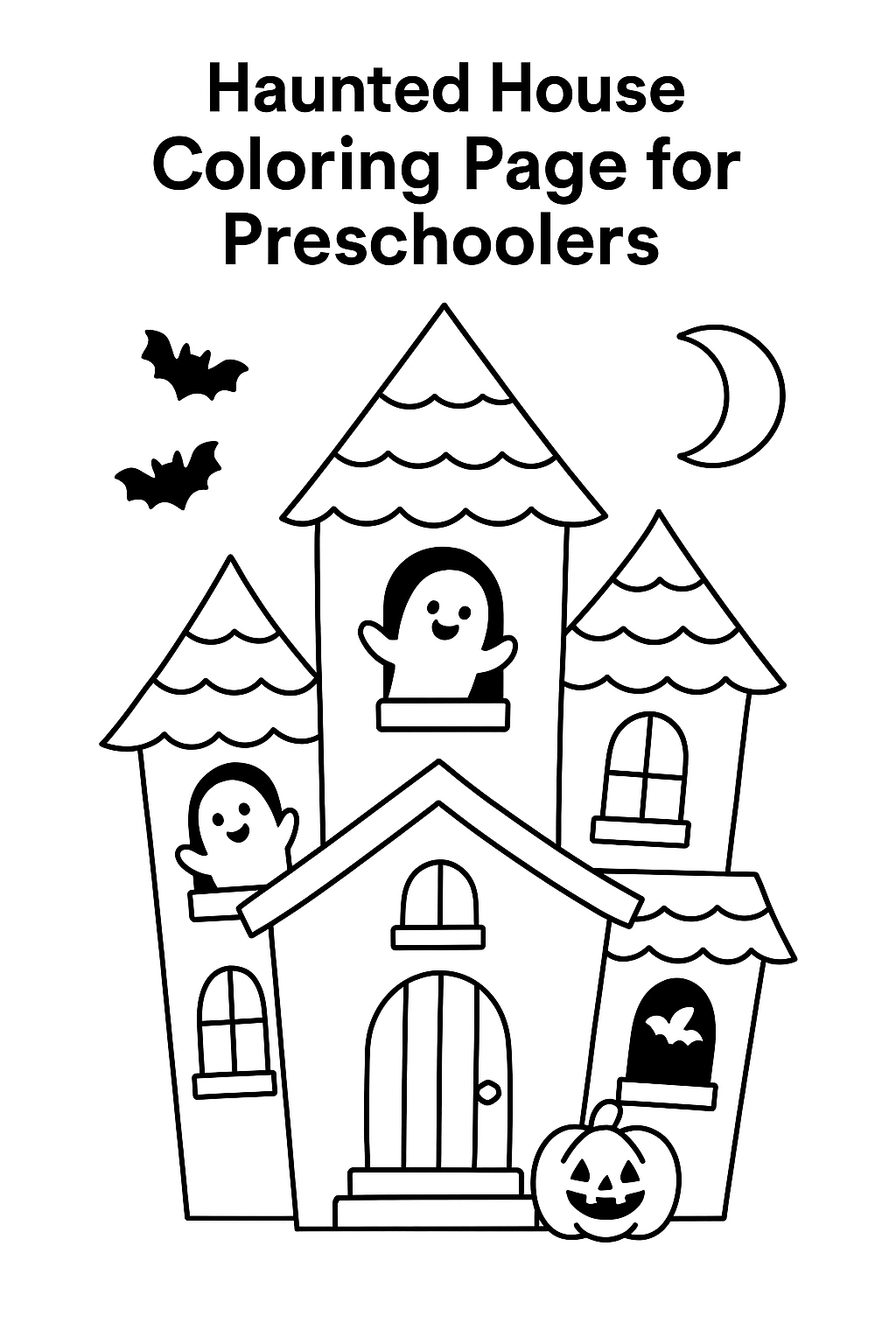 Haunted House Coloring Page