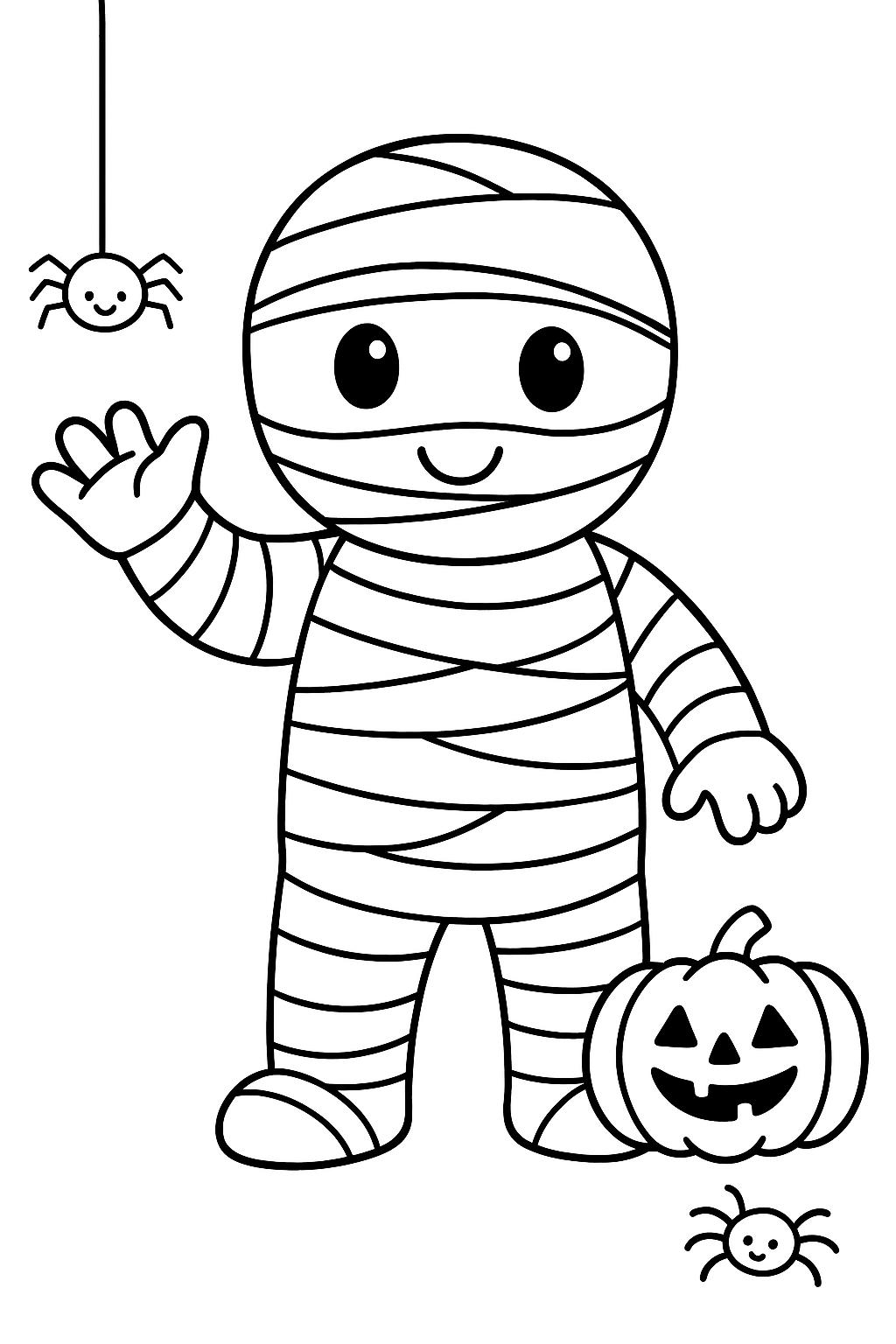 Mummy Coloring Page for Toddlers Preview